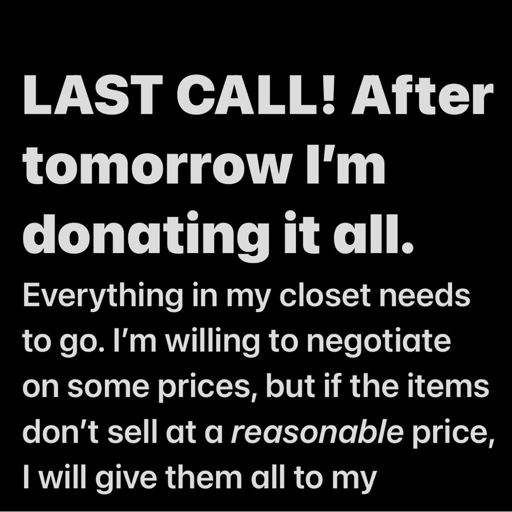 ♥️MOVING OVERSEAS, CLOSET NEEDS TO GO ASAP!♥️